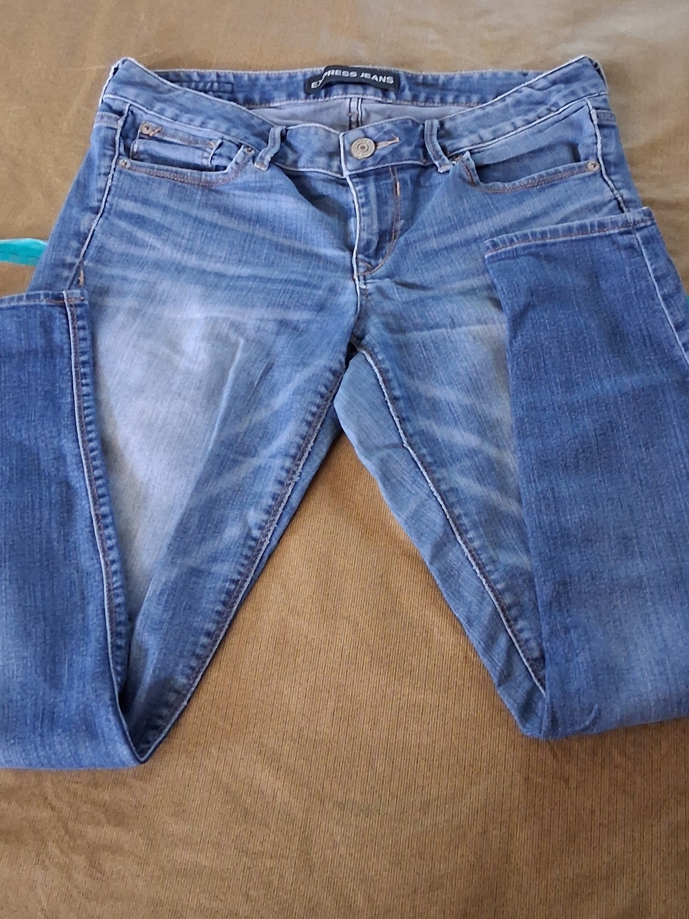 Express Stella Low Rise Blue Leggings Denim Jeans Jeggings 8
